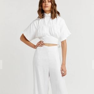 DISSH white linen shirt